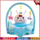 Cartoon Baby Infant Learning Sit Chair Baby Support Seat (Blue w/ Pole)