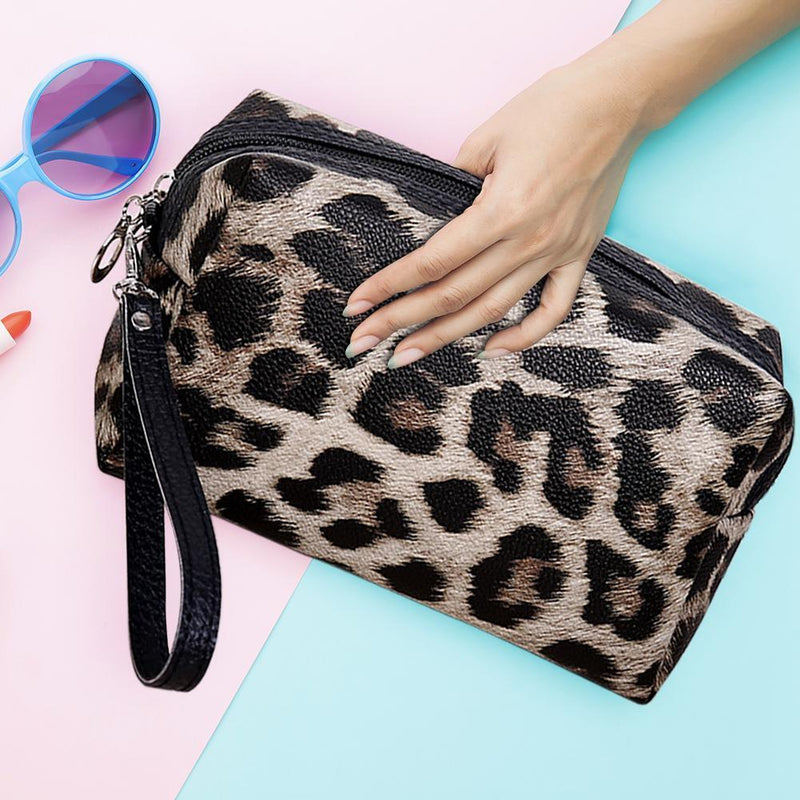 Portable Leopard Cosmetic Storage Bag Women Makeup Wash Organizer (Style 1)