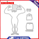 4pcs Summer Beach Man DIY Stencil Cutting Dies Scrapbooking Embossing Kart