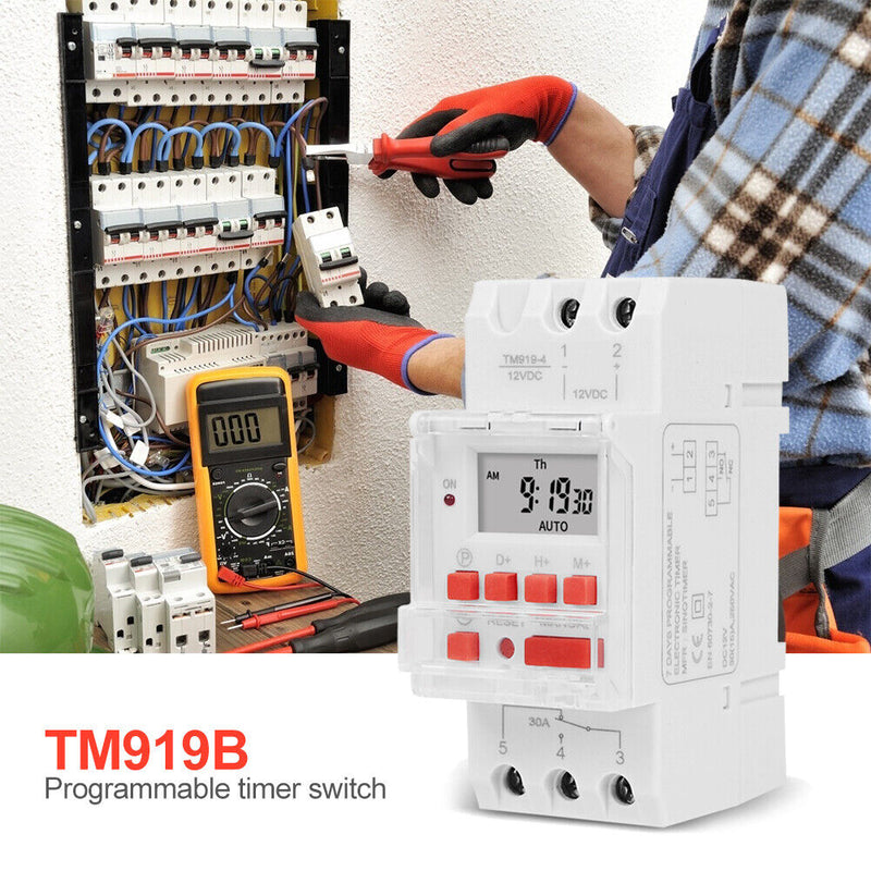 Programmable Timer Switch DIN Automatic Cycle Timing Controller (TM919B-4)