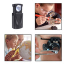30X Pull Jewelry Magnifier Magnifying Glass Portable Loupe with LED Light Newly
