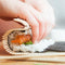Bamboo Non-stick Sushi Rolling Mats Rice Paddles Roller Sushi Tool (White)
