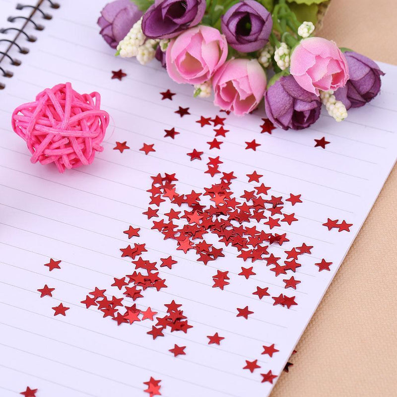 6000pcs Star Table Confetti Sprinkles Birthday Wedding Party Decor(Red)