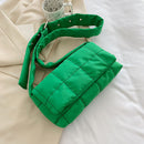 Women Nylon Cotton Soft Shoulder Bag Underarm Bag Flap Small Luxury Clutch Bag