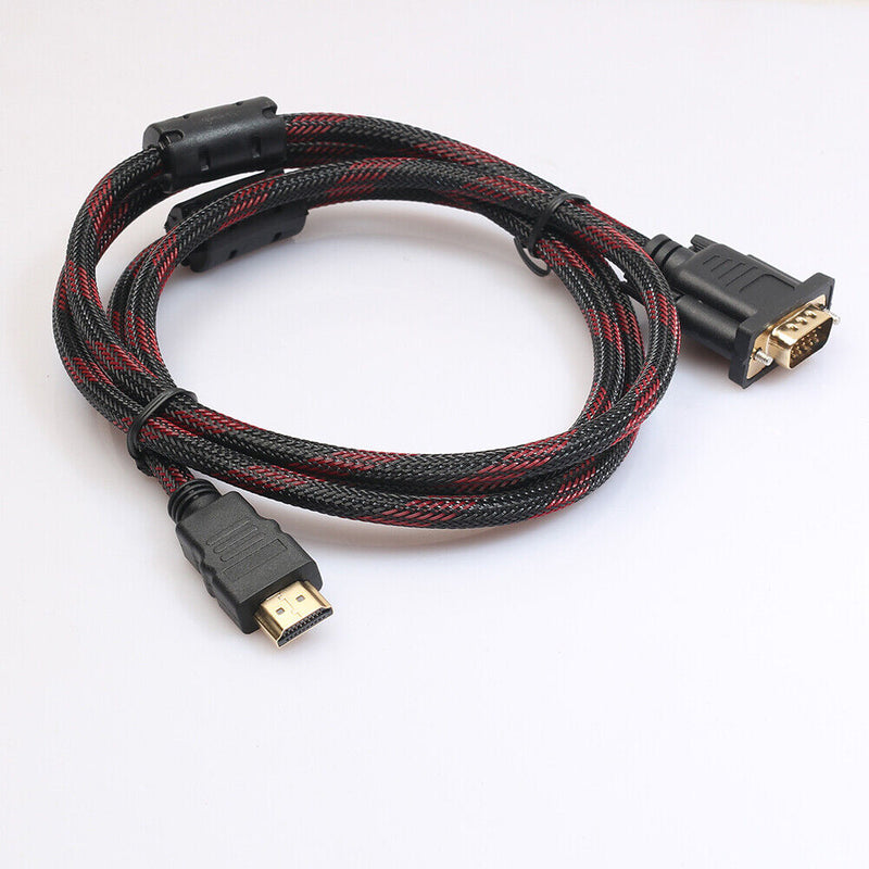 1.5M Full HD 1080p HDMI Male, VGA HD-15 Male Adapter Converter Cable for
