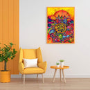 Abstract Sun Flower Oil Paint By Numbers Kit DIY Frameless Drawing for Adul