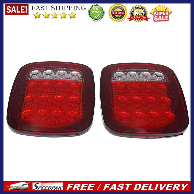 2pcs Tail Light for Jeep Wrangler JK TJ CJ YJ 16LED Turn Signal Stop Backup Lamp