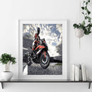 Motor Man Canvas Painted Oil Paint By Numbers Wall Art Modern DIY Bedroom Decor