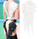 Party Gown White Embroidery Collar Patch Sewing Flower Angel Wing Applique
