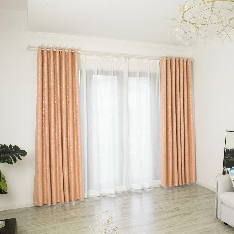 Home Living Room Window Curtains Lily Flower Semi-Blackout Curtain Drapes