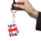 Letter Crystal Diamond Painting Acrylic Keychain DIY Key Ring Pendant (B)