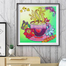 Coffee Flower Part Special Shaped Diamond Painting Mosaic Art Handicraft Picture