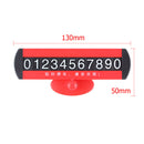 Temporary Luminous Car Parking Card Number Stickers Sucker Plate (Red)-235188.03