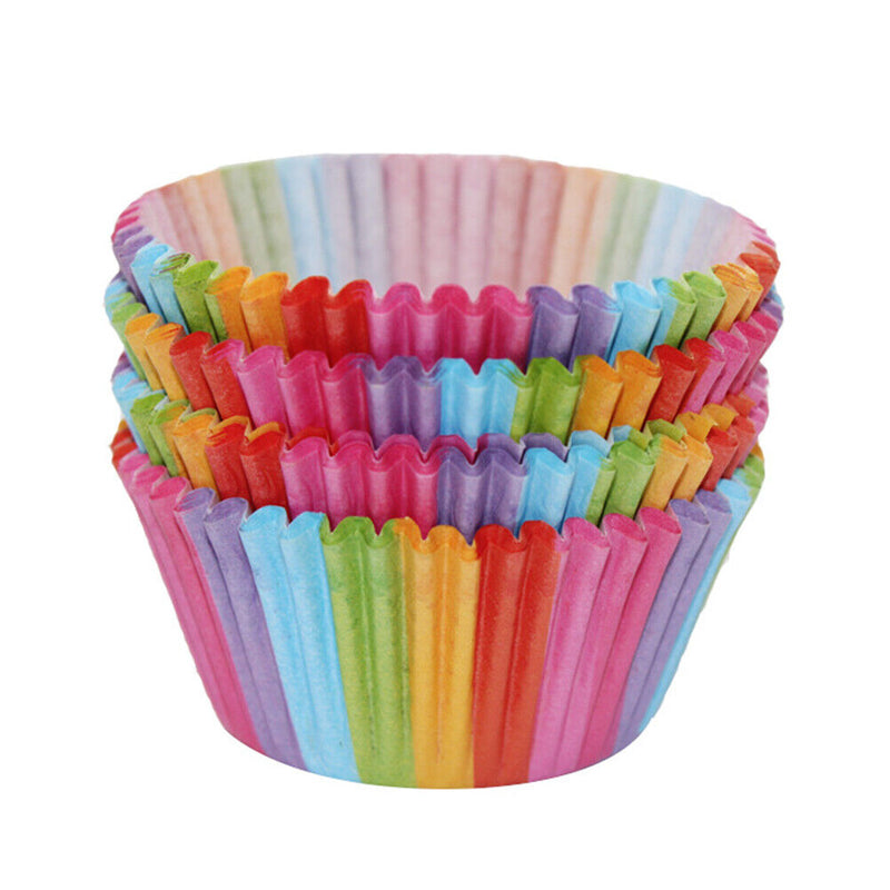 100pcs Paper Cupcake Cup Aluminium Foil Muffin Baking Cups Bakeware Mold Newly