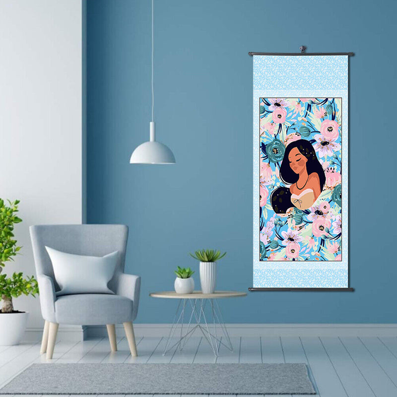 DIY Hand Painted Paint By Numbers Oil Canvas Pictures Girl in Flowers Kit Craft