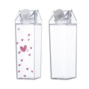 Water Drinking Transparent Milk Box Sport Water Bottle Drinking Cup Drink Jug