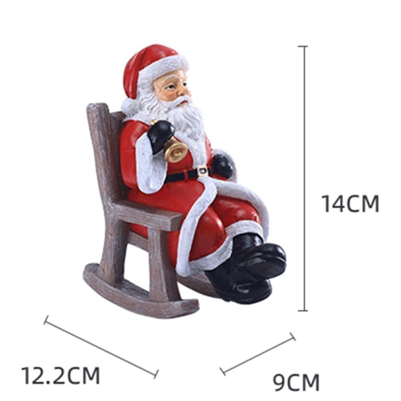 Year Xmas Gift Rocking Chair Garden Decoration Creative Santa Claus Ornament