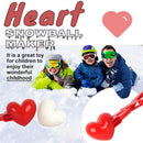 Heart-shaped Snowball Clip Funny Snowball Mold Kids Outdoor Toys (34x8cm)