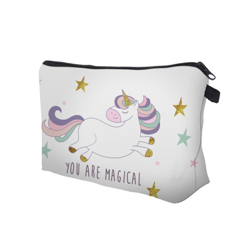 Multiple Horse Women Storage Bag Polyester Floral Print Cosmetic Bag (50946