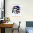 DIY Full Round Drill Diamond Painting 5D Splash Ink Horse Poster Kit Craft