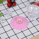 Silicone Stretch Heat-resistant Dust-proof Cup Lids Bowl Cover (Pink Pig) Newly