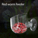 Aquarium Transparent Acrylic Red Worm Cup Hang Feeding Food Container (A) Newly