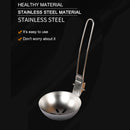 Outdoor Camping Cooking Spoon Tableware Utensils Stainless Steel Slotted Spoon