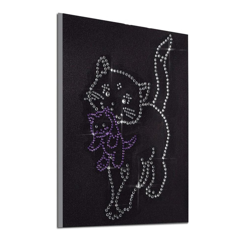 5D DIY Fluorescent Diamond Painting Cute Cat Cross Stitch Embroidery Mosaic