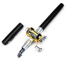 Telescopic Aluminum Mini Pocket Fishing Rod Pole w/ Reel Wheel Fishing Tackle