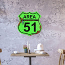 Area 51 Shield Shape Metal Plate Tin Sign Poster Plate for Bar Club Iron Paints