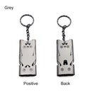 Three-Pipe Keychain Whistle EDC High Decibel Emergency Whistles (Gray) Newly