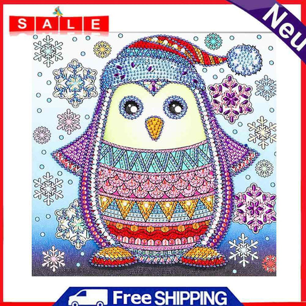 5D DIY Penguin Rhinestone Drawing Part Special Shaped Drill Diamond Painting