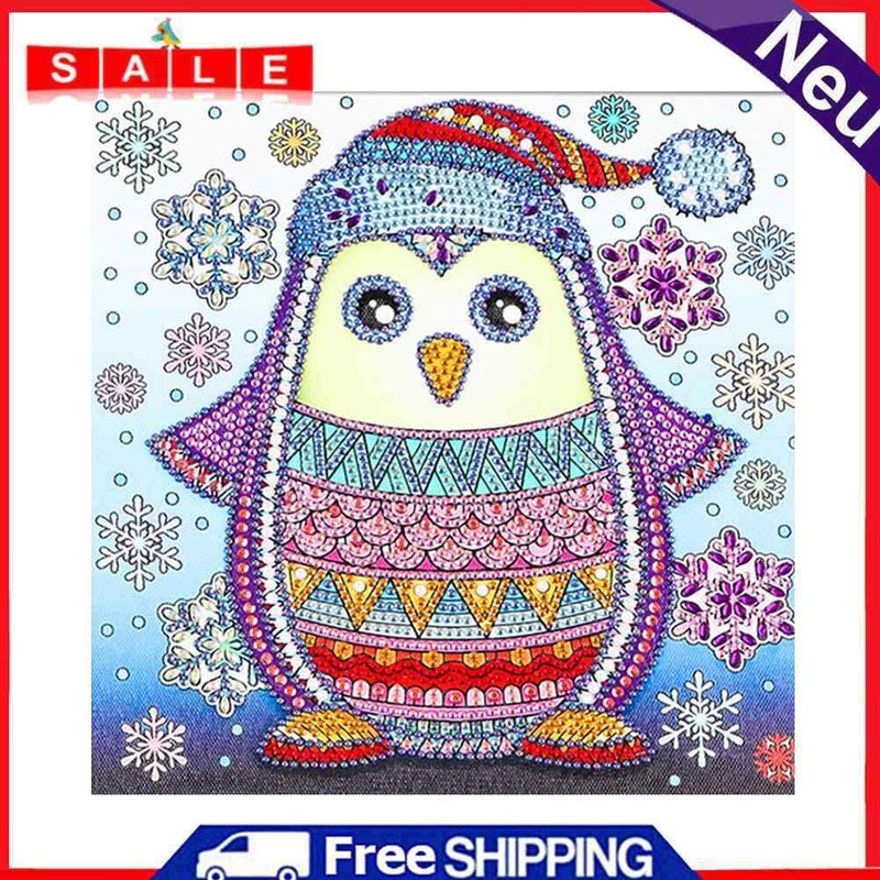 5D DIY Penguin Rhinestone Drawing Part Special Shaped Drill Diamond Painting