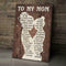 To My Mom Canvas Gift From Daughter Mother's Day Gift Decorative K1A4 E6B4