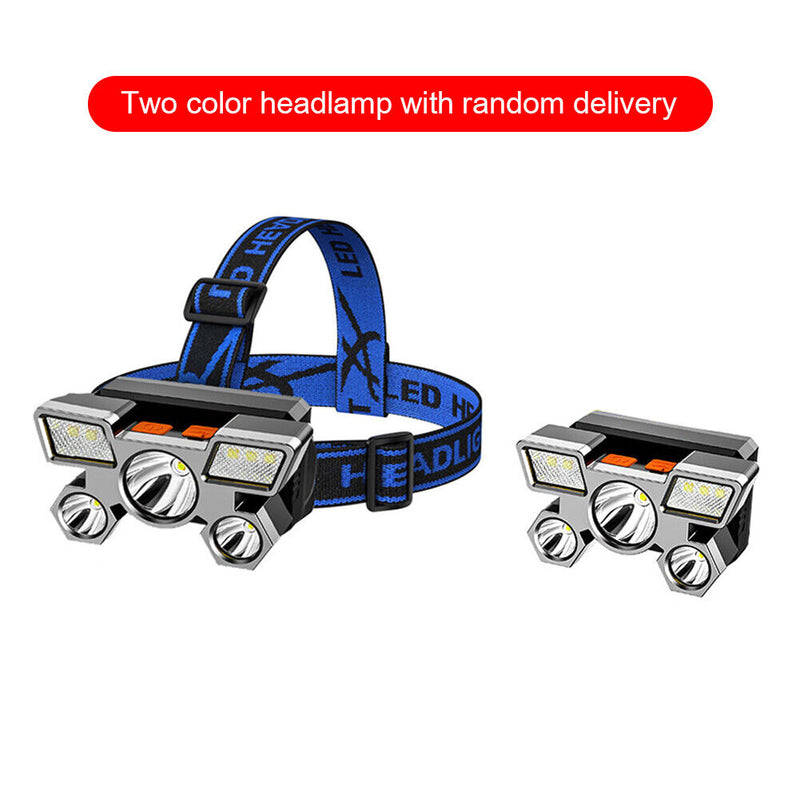 COB LED Headlamp USB Rechargeable Portable Headlight + Car Charger Power Ad