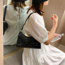 Retro PU Women Underarm Shoulder Bag Solid Purse Small Lady Elegant Handbags