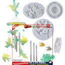 Flexible Epoxy Silicone Mold Set Hummingbird Wind Chime Mold Craft Supply Newly