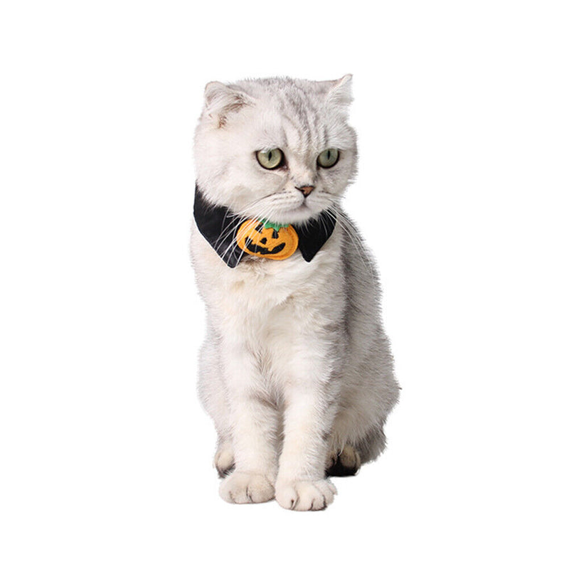 Cat Pumpkin Pattern Collar kitten Bow Tie Pet Puppy Elastic Necktie Pet Supplies
