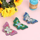 3pcs DIY Diamond Painting Hair Clips Butterfly Rhinestone Bobby Pins Headwear