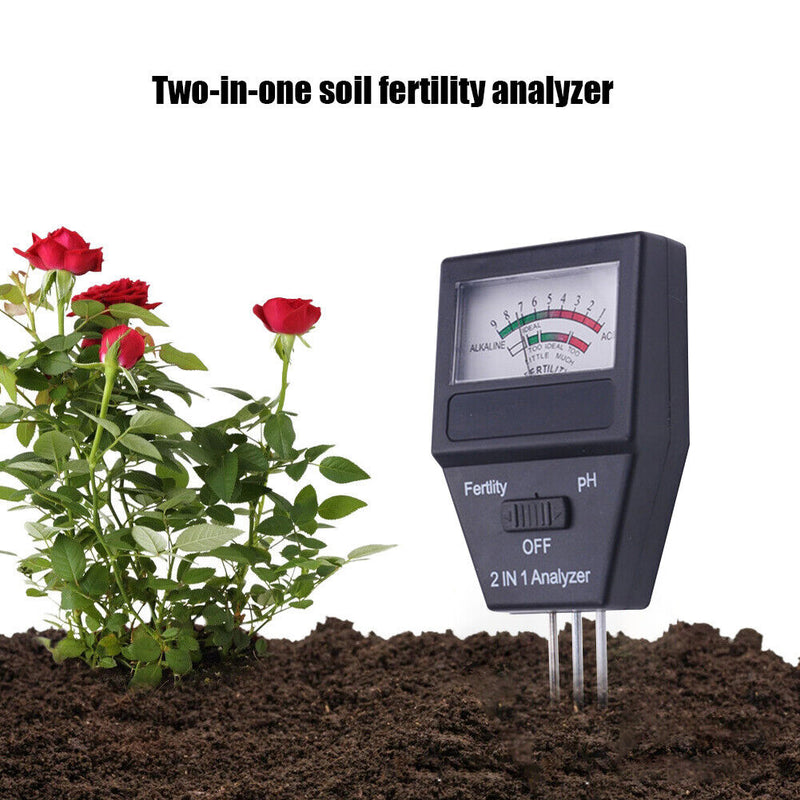 2 in 1 Garden Soil Fertility Analyzer with Probe Plant Moisture PH Sensor