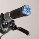 2pcs MTB Handlebar End Plugs Aluminum Alloy Road Bike Handle Grips (Blue)