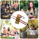 Folding Chopsticks Outdoor Picnic Travel Portable Tableware (Army Green) Newly