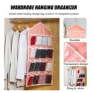 Closet Hanging Organizer with Clear Pockets Wall Shelf Wardrobe Storage Bags