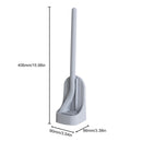 Toilet Brush Wall Mounted & Base 360 Silicone Deep Cleaning Brush (Gray) Newly