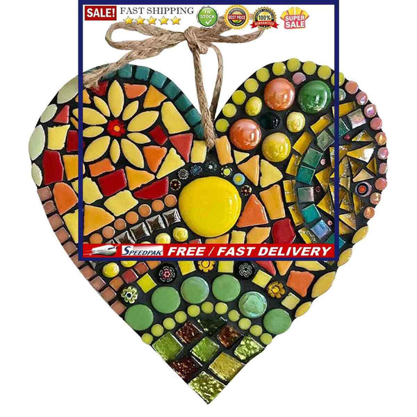 Heart-Shaped Art Crafts Pendant for Front Door Window Lovely Hanging Statue