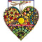 Heart-Shaped Art Crafts Pendant for Front Door Window Lovely Hanging Statue