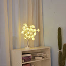 LED Rose Flower Tree Light Fairy Table Ornament Lamp Wedding Decor (White) Newly