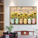 5D DIY Diamond Painting Sunflower Bottle Full Round Kit Rhinestones Home De