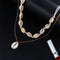 Women Bohemian Beach Jewelry Multilayer Shell Necklace Cowry Seashell Pendant