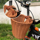 Kids Bike Basket Women Bicycle Rattan Weaving Front Basket (Primary Color) Newly